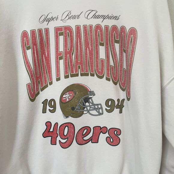 Abercrombie & Fitch San Francisco 49ers Graphic Oversized Crewneck Sweatshirt S - Picture 5 of 12